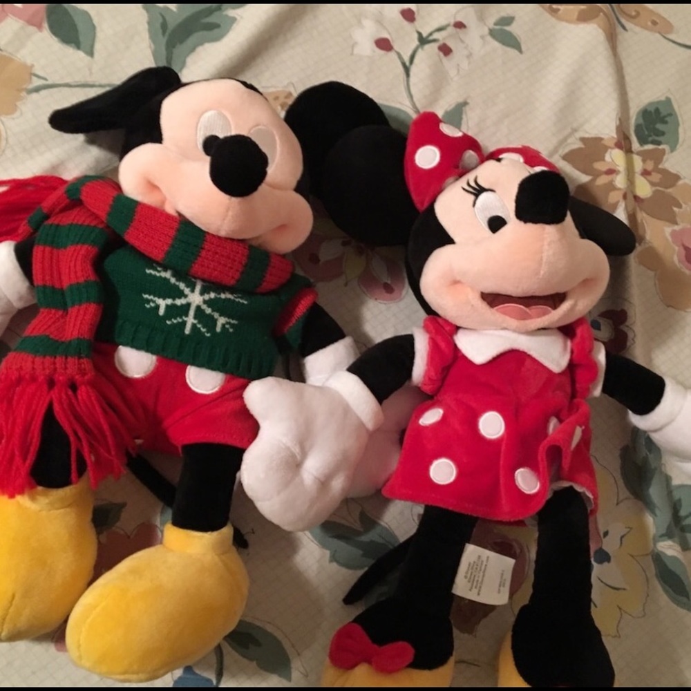Mickey Mouse Minnie Mouse in Cute Winter Outfits